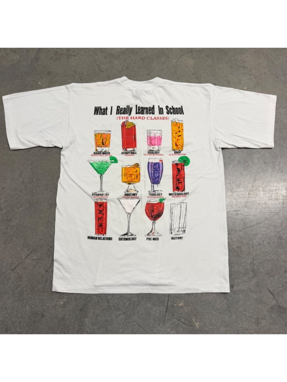 Dolphin's 1990s Cozumel Graphic "What I Really Learned In School" T-Shirt